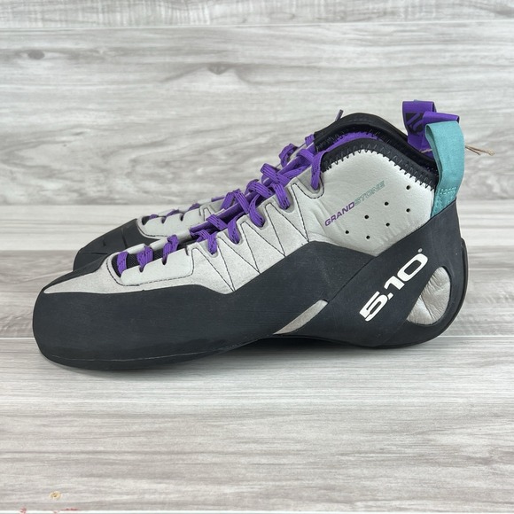 Adidas 5.10 Five Ten Grandstone Climbing Shoes Mens Sz 13 Black Purple BC0866 - Picture 2 of 8